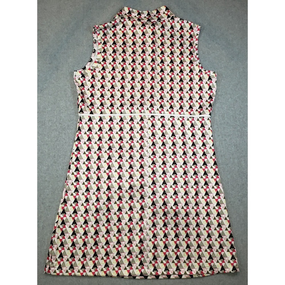 GG Blue Luxe Sport Dress Womens Multicolor Sz M Triangular Geometric Design Golf - Picture 8 of 9